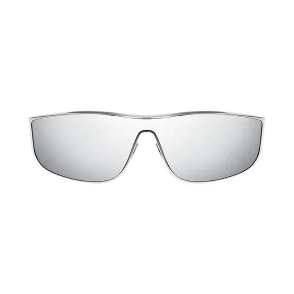 NEW SL605 LUNA 003 SAINT LAURENT SUNGLASSES SILVER UNISEX OVAL EYEWEAR